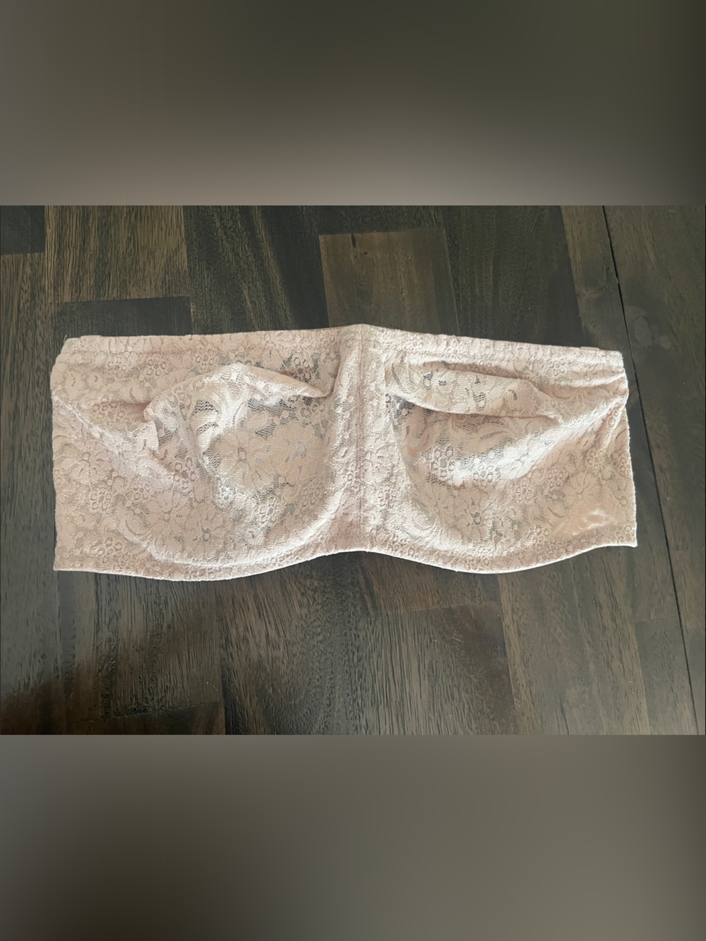 Wacoal 38DD 38 DD 38 E 38E Like New Strapless Lace Bra in Tan